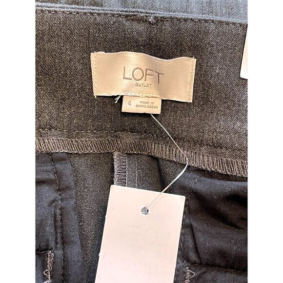NWT LOFT Skinny Ankle Twill Gray Slacks Pants 4 Career business casual office - Picture 7 of 8